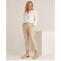 pantofi dama bej din piele naturala perforati cu toc mic gros clp05bej